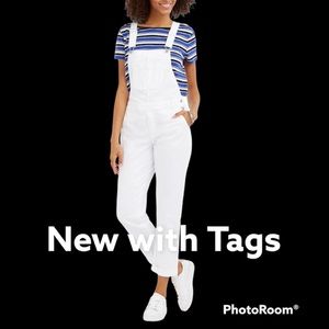 White Style & Co Ladies Overalls.New!